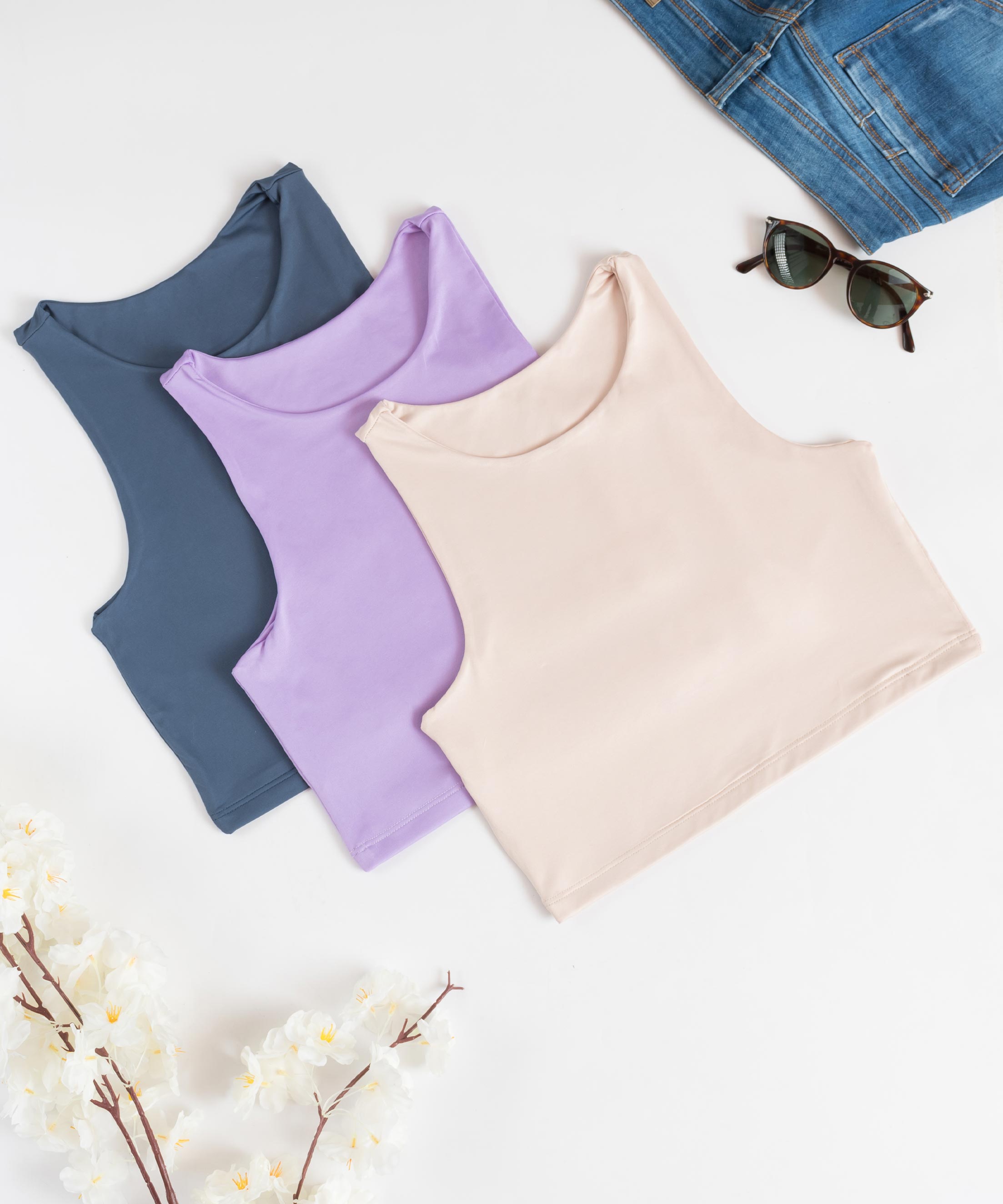 Blusas Crop Top Básica