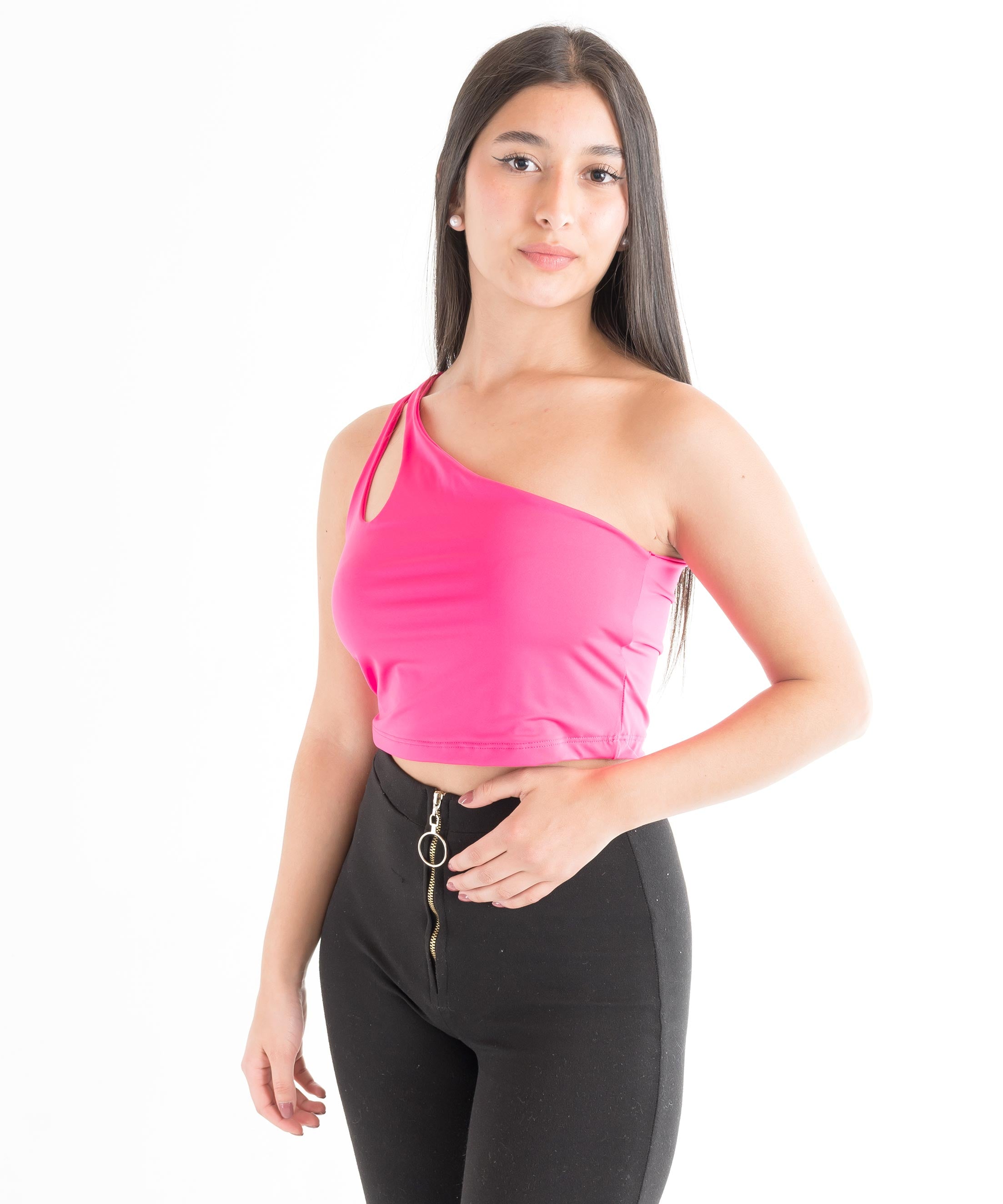 Crop Top Manga Asimetrica